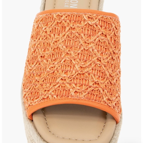 New-Kenneth Cole Elisa Orange Woven Platform Sandals Size: 11 - Picture 2 of 7